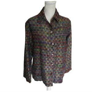 Chico's Tweed Silk Blend Jacket Chico's Size 1 Womens Size 8